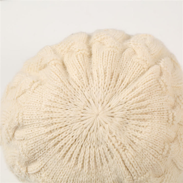 Bonnet à visière ample avec doublure moelleuse pour femme