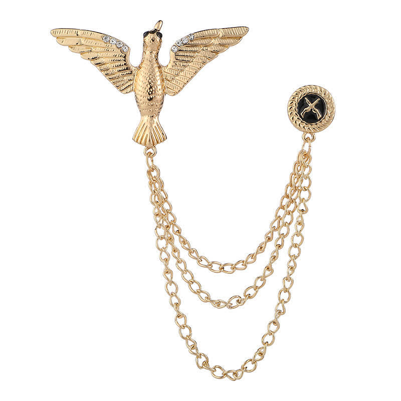 Broche chaîne Victory Bird pour homme