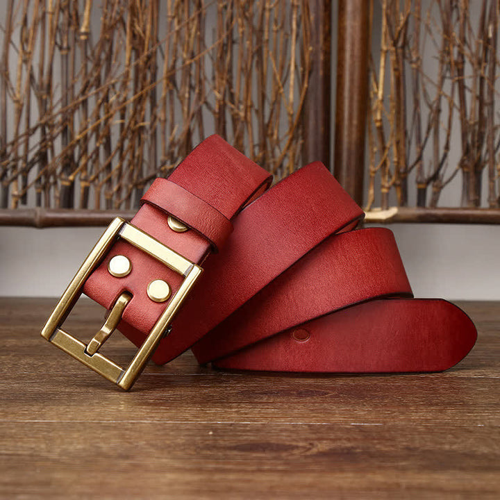 Ceinture en cuir robuste pour homme avec détails cloutés