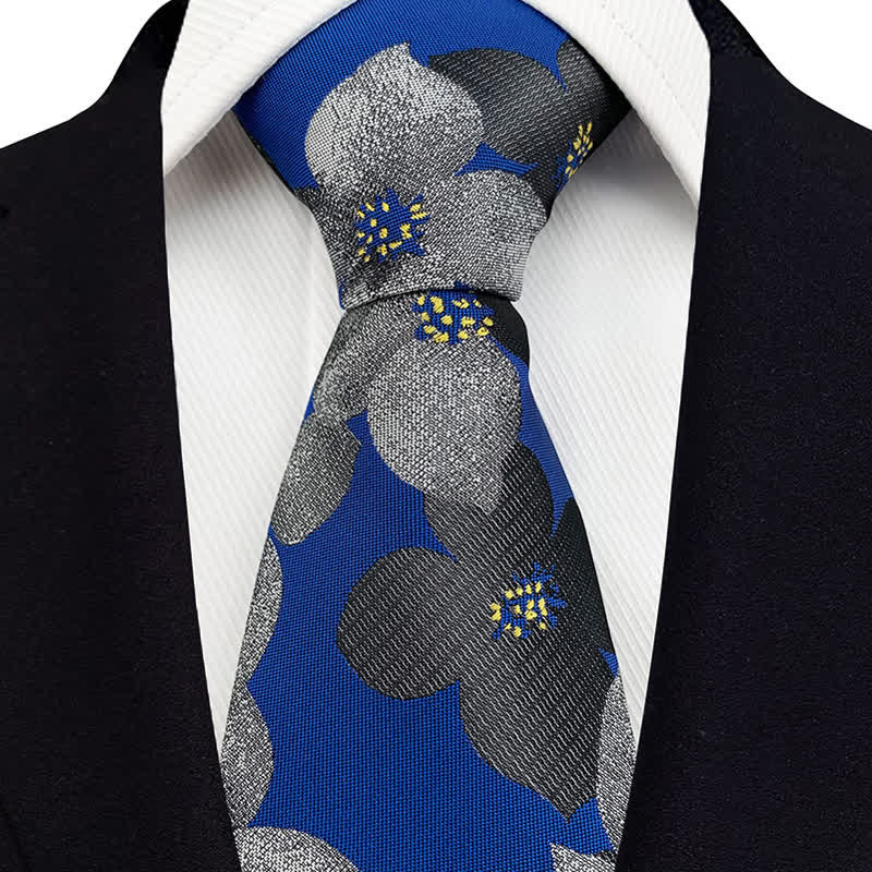 Cravate élégante à grandes fleurs pour homme
