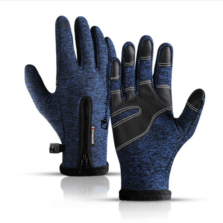 Gants tactiques à fermeture éclair et imperméables pour cyclisme en plein air