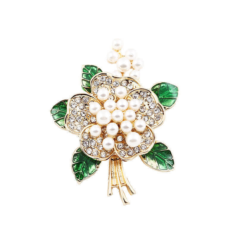 Broche florale en perles pour femme