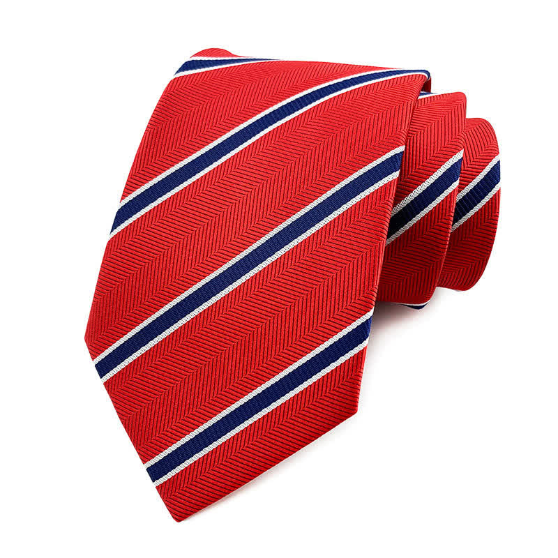 Cravate à rayures urbaines preppy pour homme