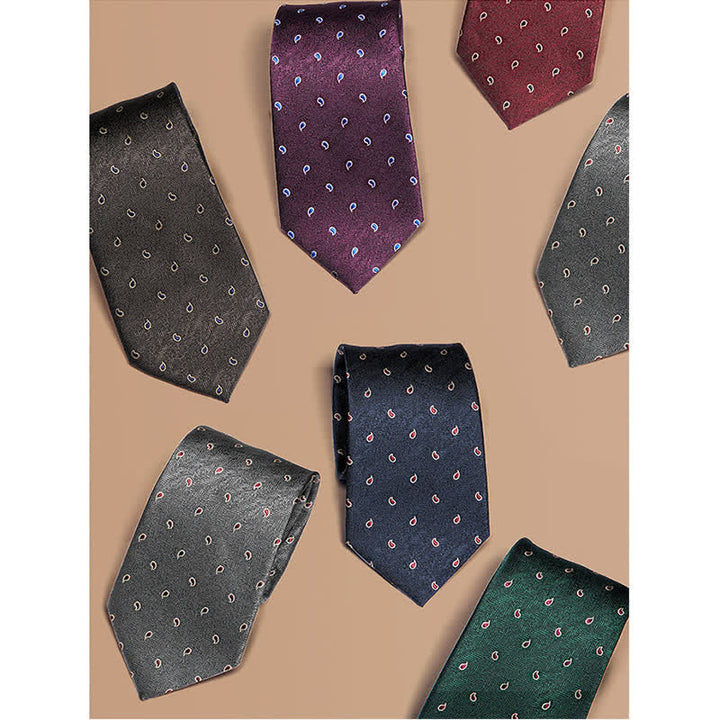 Cravate de luxe à micro-motif cachemire pour homme 