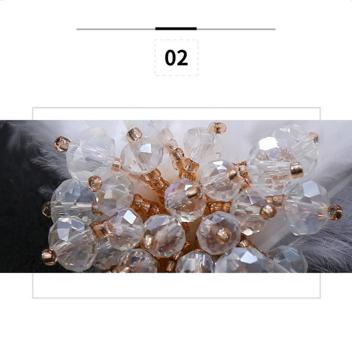 Broche de luxe en cristal avec branches et plumes de flocon de neige pour femme