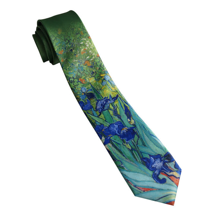 Cravate Iris pour homme avec impression à l'huile créative