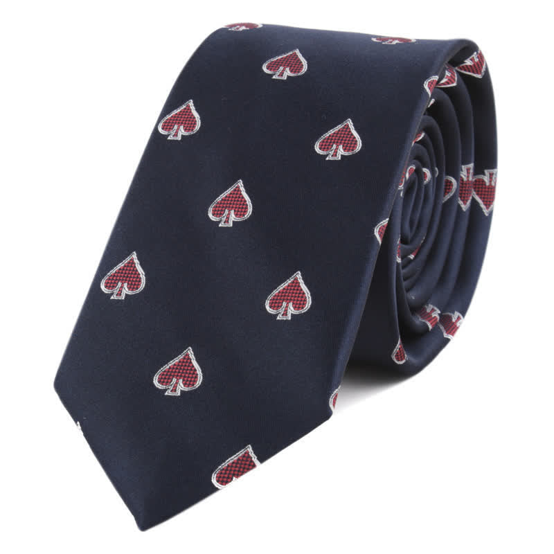 Cravate pour homme à motifs d'animaux et de poker