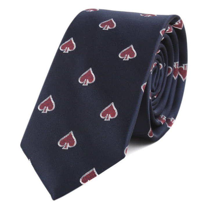 Cravate pour homme à motifs d'animaux et de poker