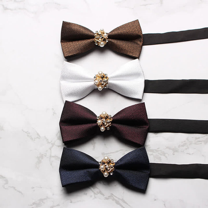 Nœud papillon de smoking formel en perles pour homme