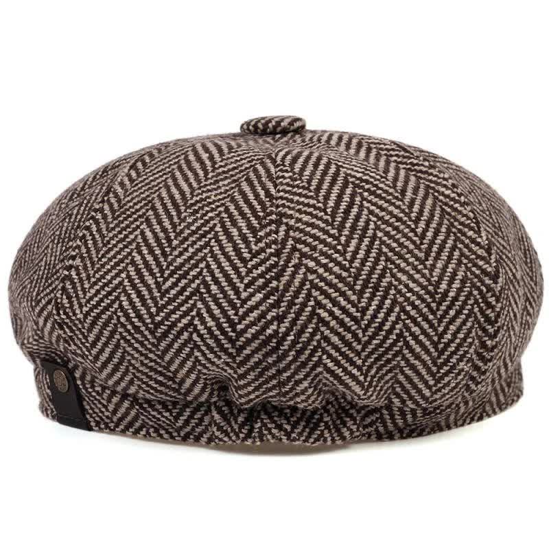 Casquette béret octogonale à motif à chevrons Peaky Hat - image 3