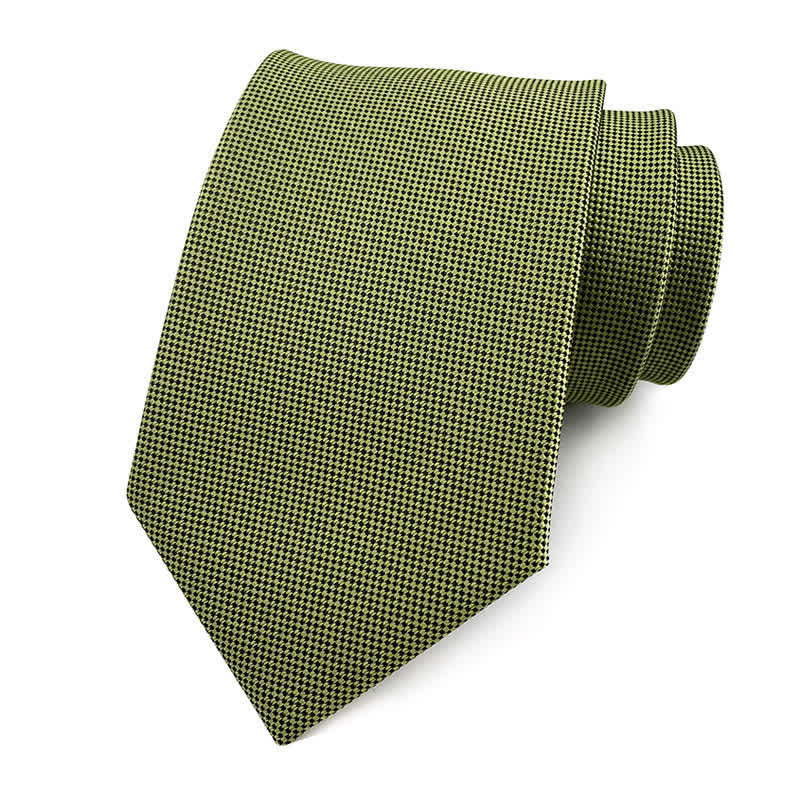 Cravate slim simple de couleur unie pour hommes - Vert olive - image 9