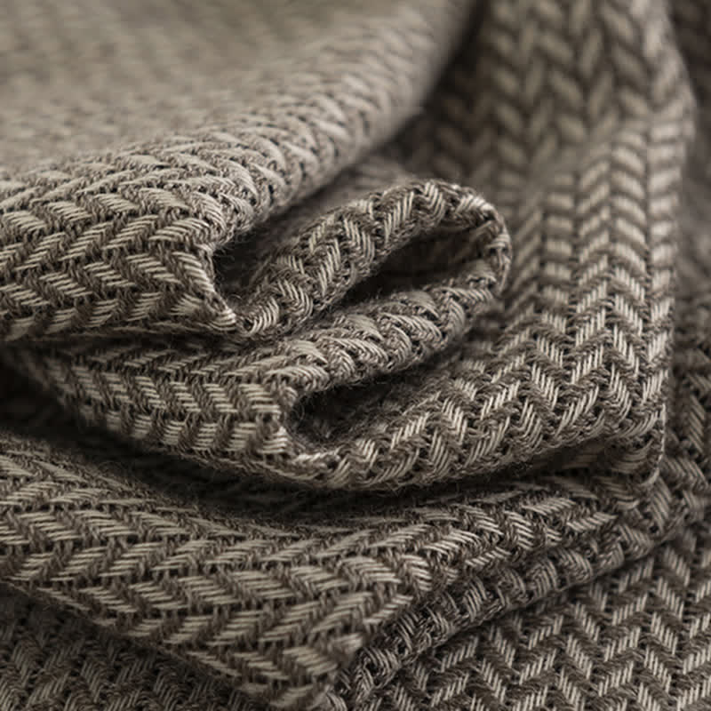 Écharpe simple à chevrons et pompons pour femme