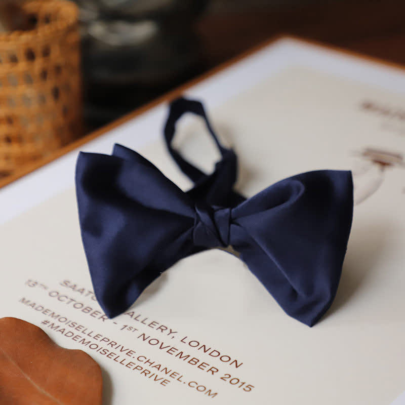 Nœud papillon double épaisseur rétro pour homme