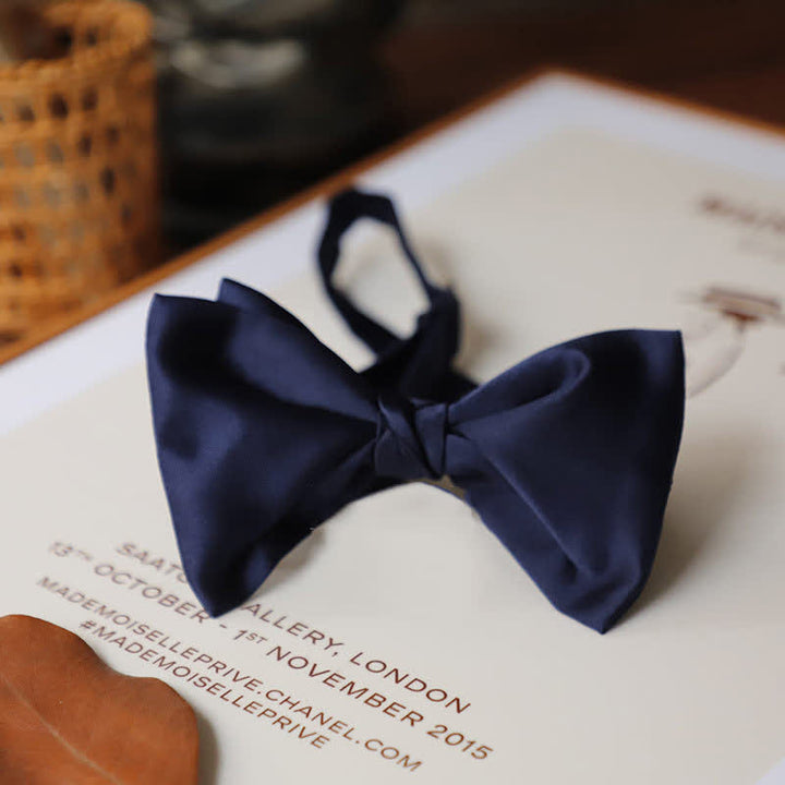 Nœud papillon double épaisseur rétro pour homme