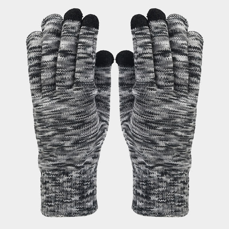 Ensemble de 3 gants, écharpe et bonnet multicolores unisexes