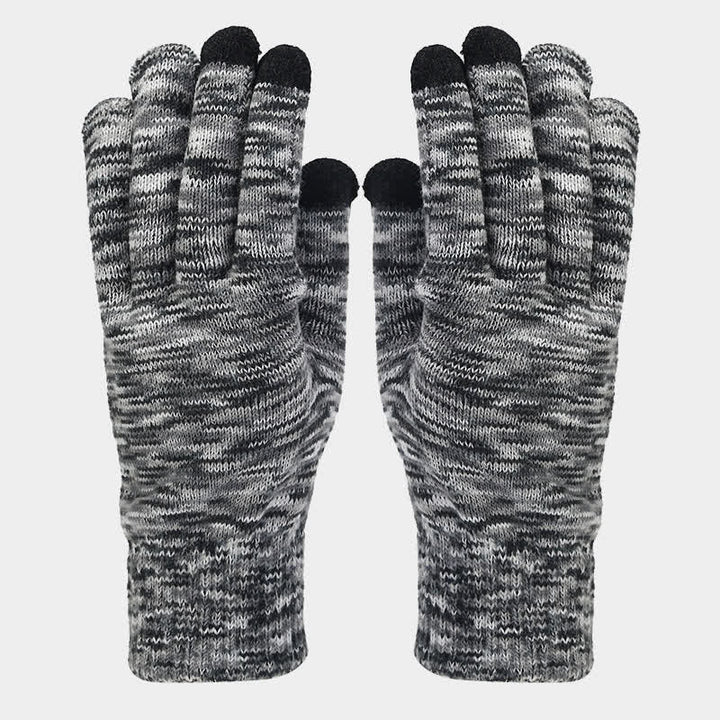 Ensemble de 3 gants, écharpe et bonnet multicolores unisexes