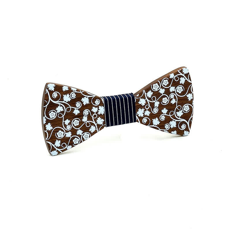 Nœud papillon en bois à imprimé floral Kid Glorious