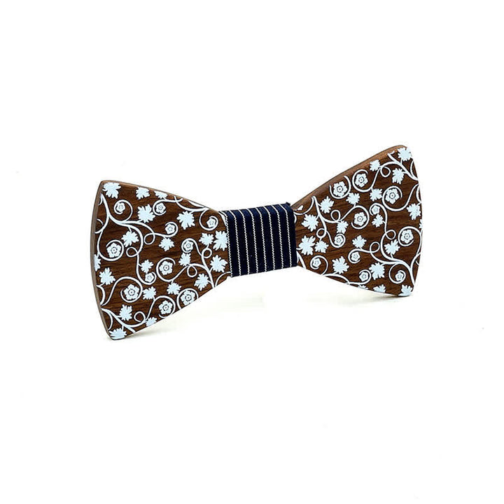 Nœud papillon en bois à imprimé floral Kid Glorious