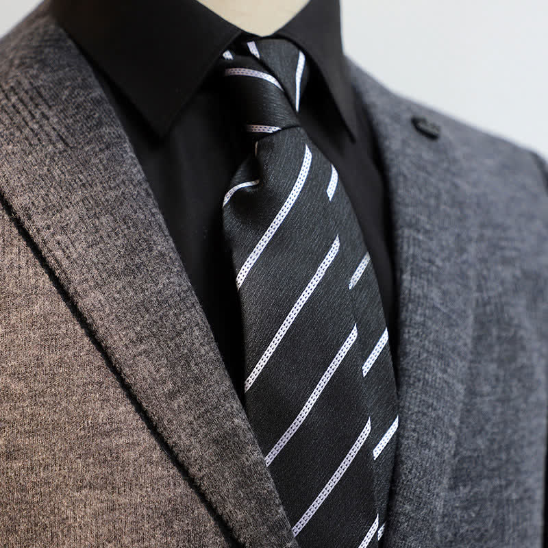 Cravate classique à rayures pour homme