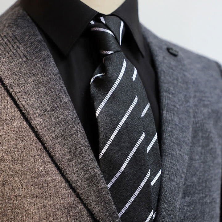 Cravate classique à rayures pour homme