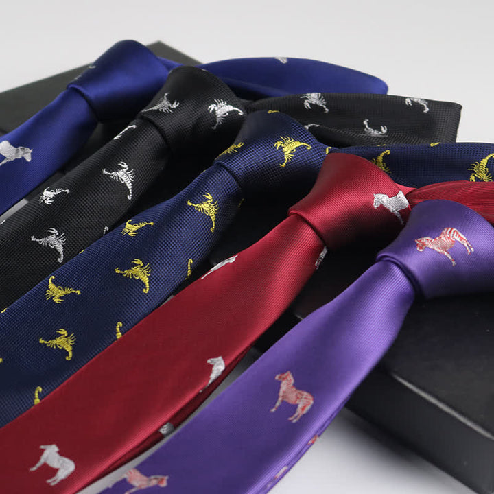 Cravate pour homme à motifs animaliers amusants