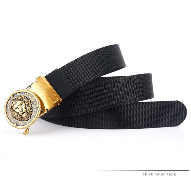 Ceinture pratique en nylon à motif tête de lion pour homme - image 6