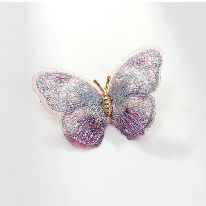 Broche papillon brodée de rêve pour femme