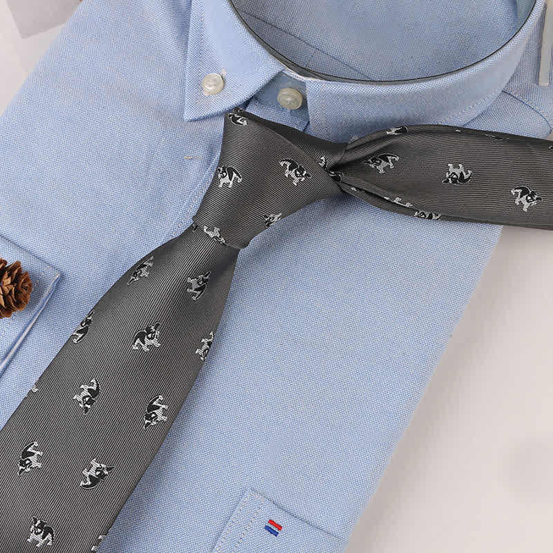 Cravate à motifs floraux géométriques vintage pour homme 