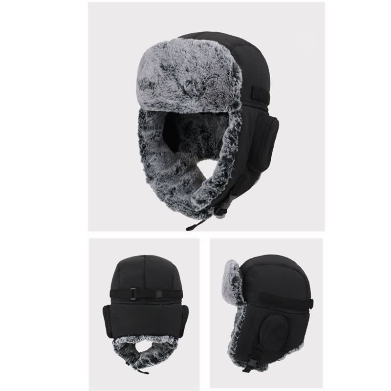 Ensemble de chapeau de trappeur en fausse fourrure avec casquette d'aviateur unisexe pour l'extérieur