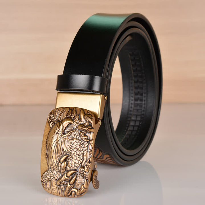 Ceinture en cuir à boucle automatique pour homme Mighty Eagle Sharp Claw
