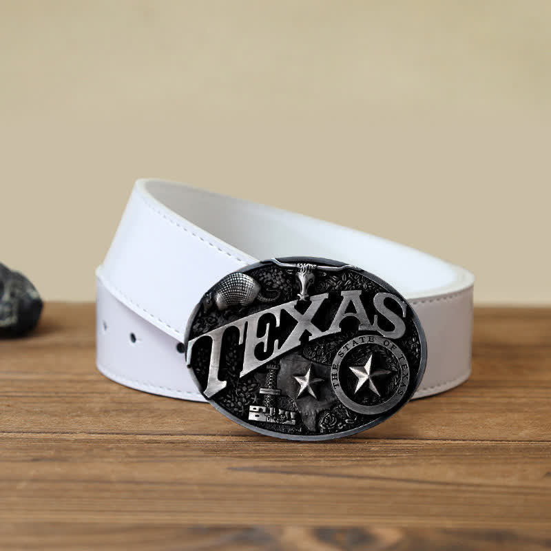 Ceinture en cuir à boucle Texas State Heritage Attitude pour homme