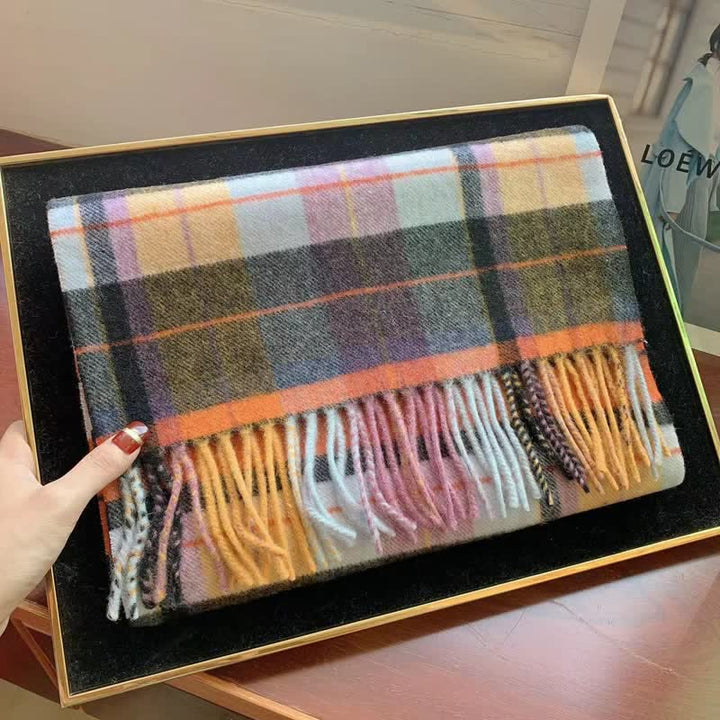 Écharpe unisexe Lamb Edinburgh à carreaux, grande et chaude - image 33