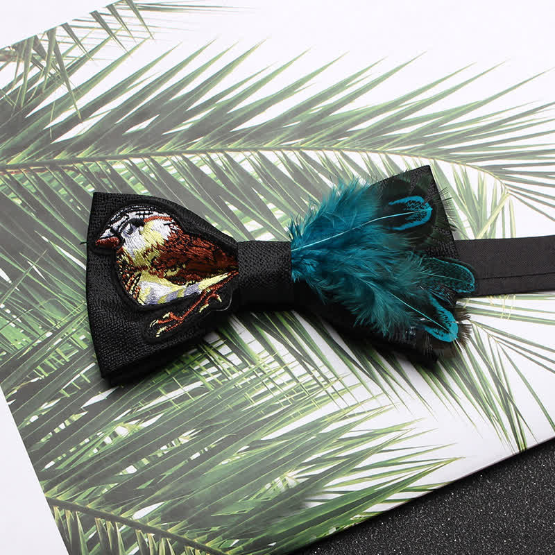 Nœud papillon à plumes de moineau graphique