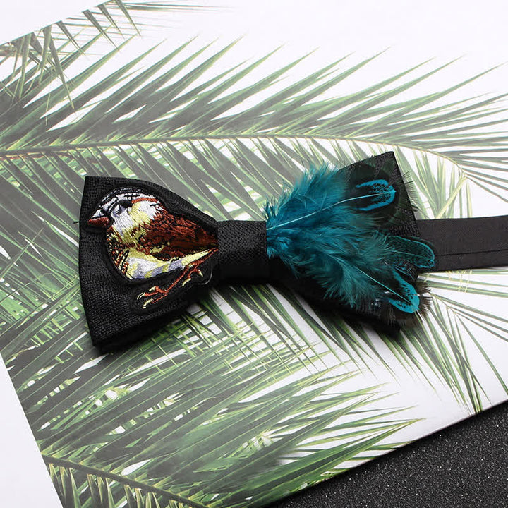 Nœud papillon à plumes de moineau graphique