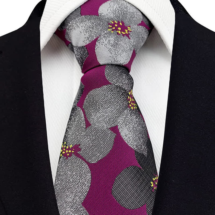 Cravate élégante à grandes fleurs pour homme
