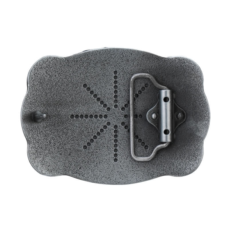 Ceinture en cuir à boucle carrée rétro pour homme avec initiales - image 2