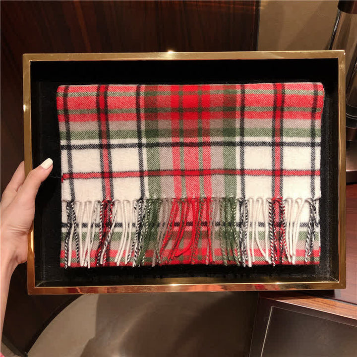 Écharpe unisexe en cachemire à carreaux Edinburgh Big Warm