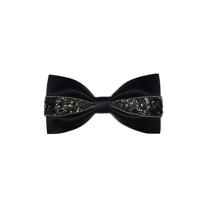Noeud papillon fantaisie de luxe en métal pour homme - Noir - image 5