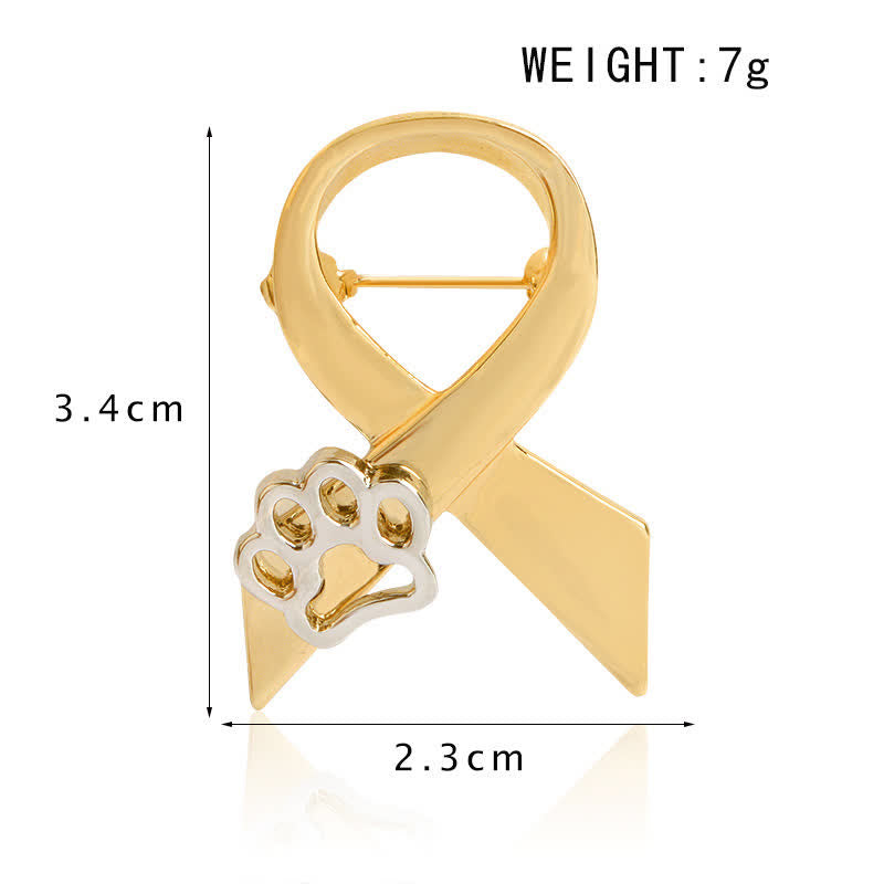 Broche patte de chiot en ruban pour femme