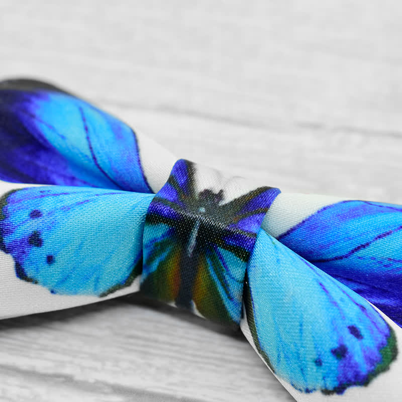 Nœud papillon imprimé réaliste pour homme avec papillon