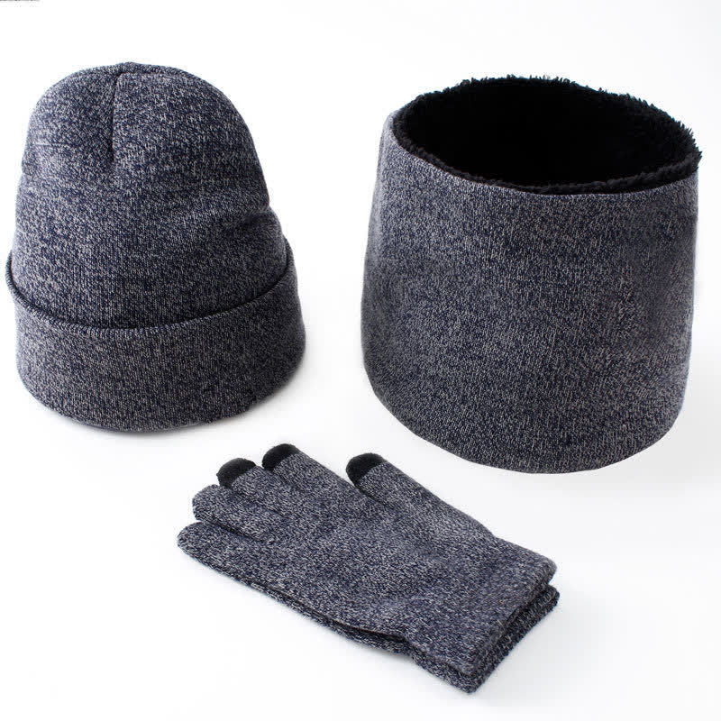 Ensemble de 3 bonnets chauds, écharpes, gants pour écran tactile