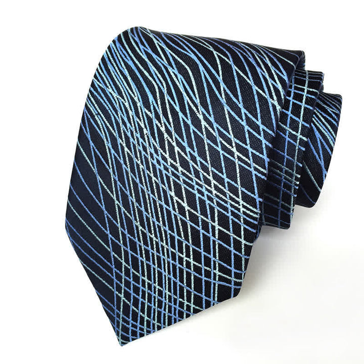 Cravate artistique géométrique abstraite pour homme - Lignes emmêlées - image 2