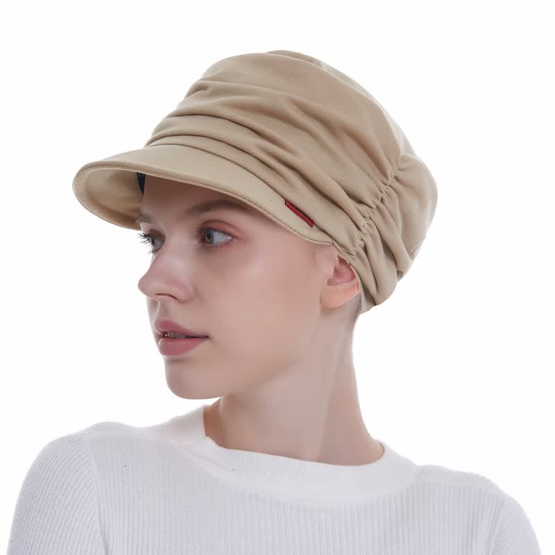 Casquette de baseball plissée à bord souple pour femme