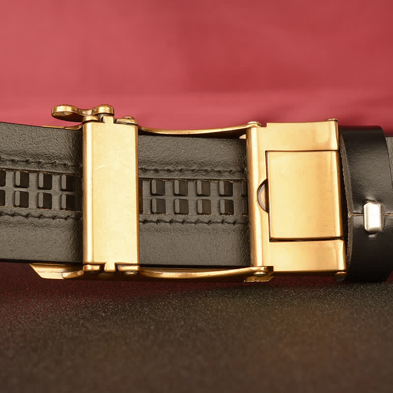 Ceinture en cuir gaufré à motif dragon enroulé pour homme
