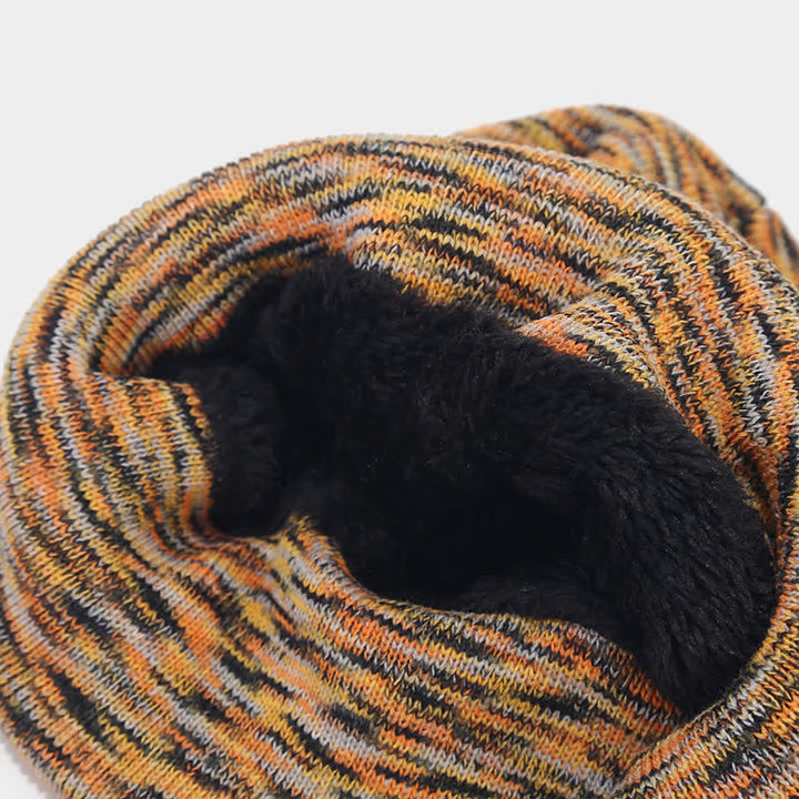 Ensemble de 3 gants, écharpe et bonnet multicolores unisexes