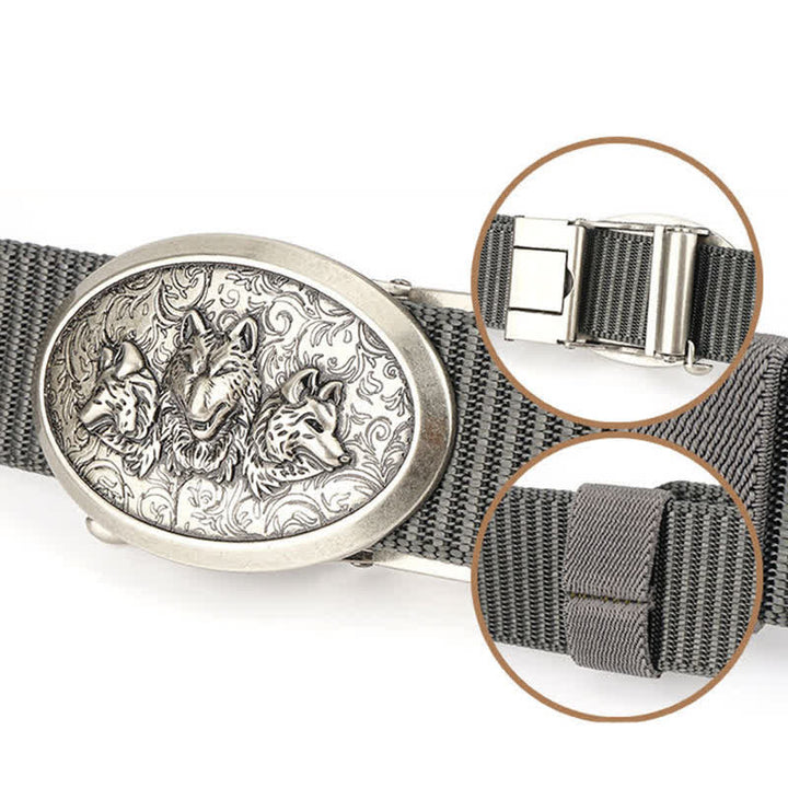 Ceinture en nylon simple pour hommes Hungry Wolves