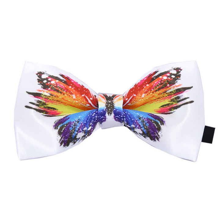 Nœud papillon imprimé réaliste pour homme avec papillon