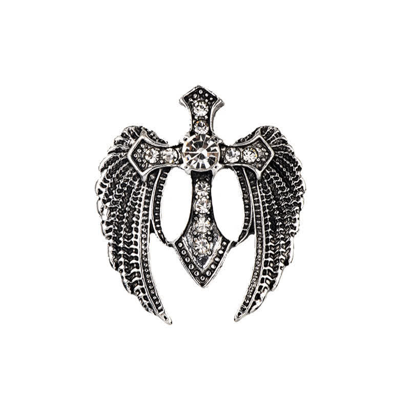 Broche en forme de croix pour homme Soar In Faith Wings