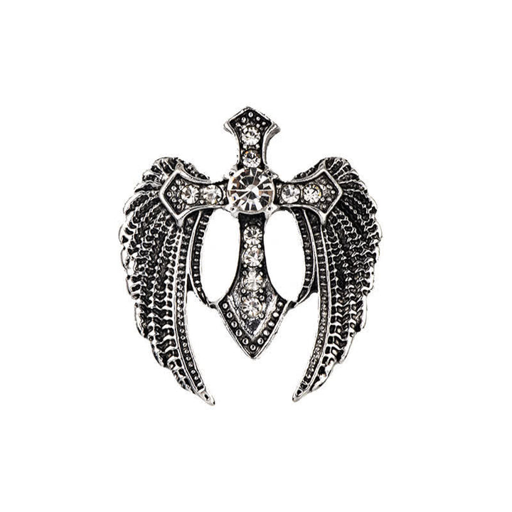 Broche en forme de croix pour homme Soar In Faith Wings