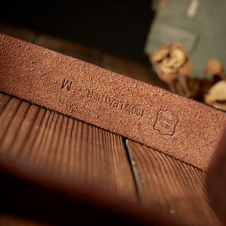 Ceinture en cuir robuste avec boucle en cuivre pour homme - image 6
